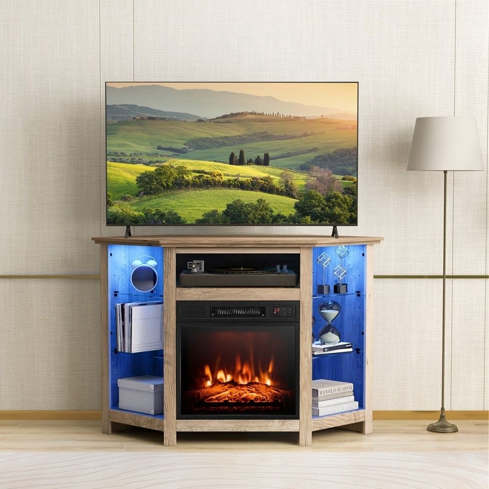 Fireplace TV Stand with Led Lights and 18" O8P8 - product image 3