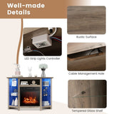 Fireplace TV Stand with Led Lights and 18" O8P8 - product image 6