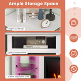 Fireplace TV Stand with LED Lights, White M1N6 - product image 5
