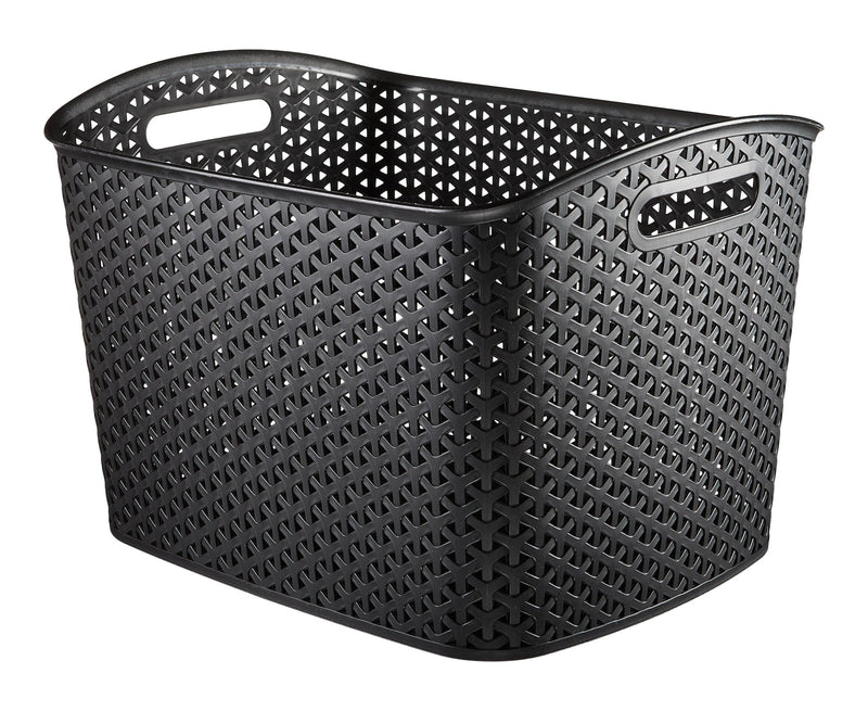 My Style Extra Large Woven Storage Basket, Black C3S1