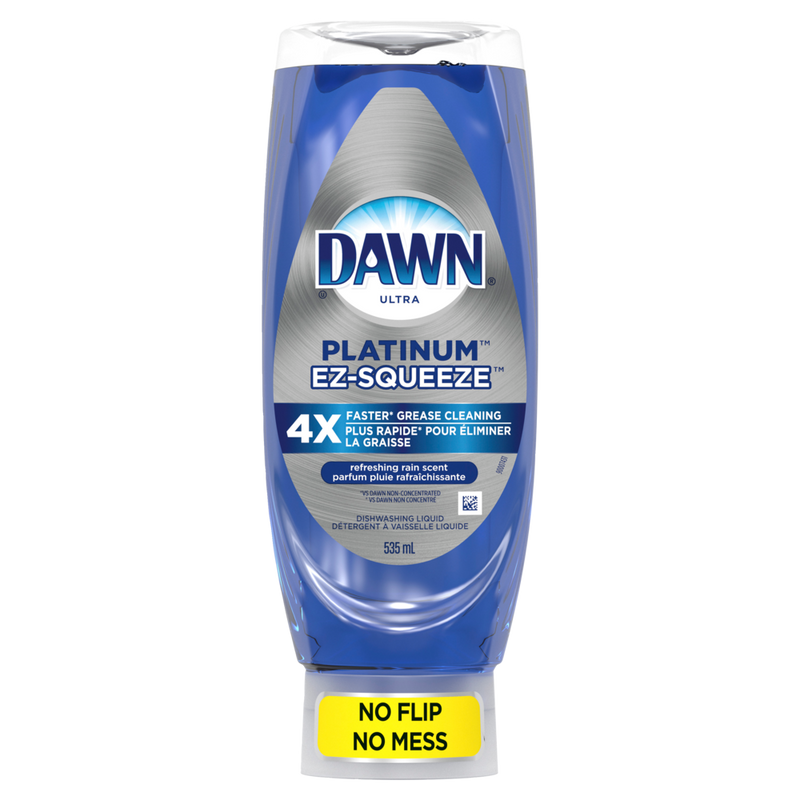 Ultra Platinum EZ-Squeeze Liquid Dish Soap, Rainshower Scent, 535-mL X1W9