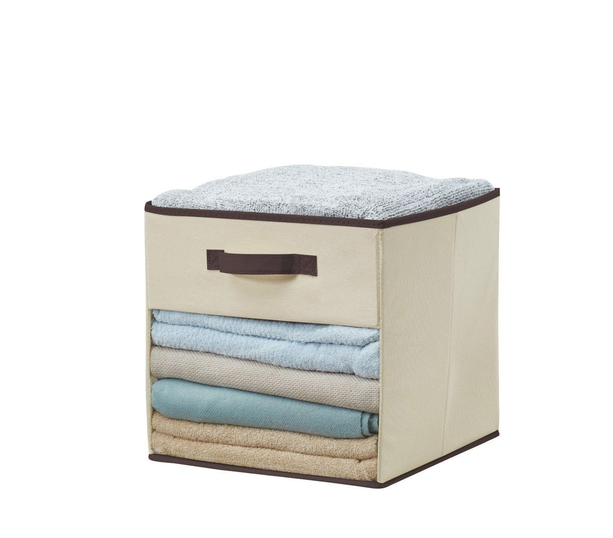 Collapsible Transparent Front Cube, 11-in, 6-pk, Beige I2E1 - product image 1
