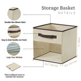 Collapsible Transparent Front Cube, 11-in, 6-pk, Beige I2E1 - product image 8