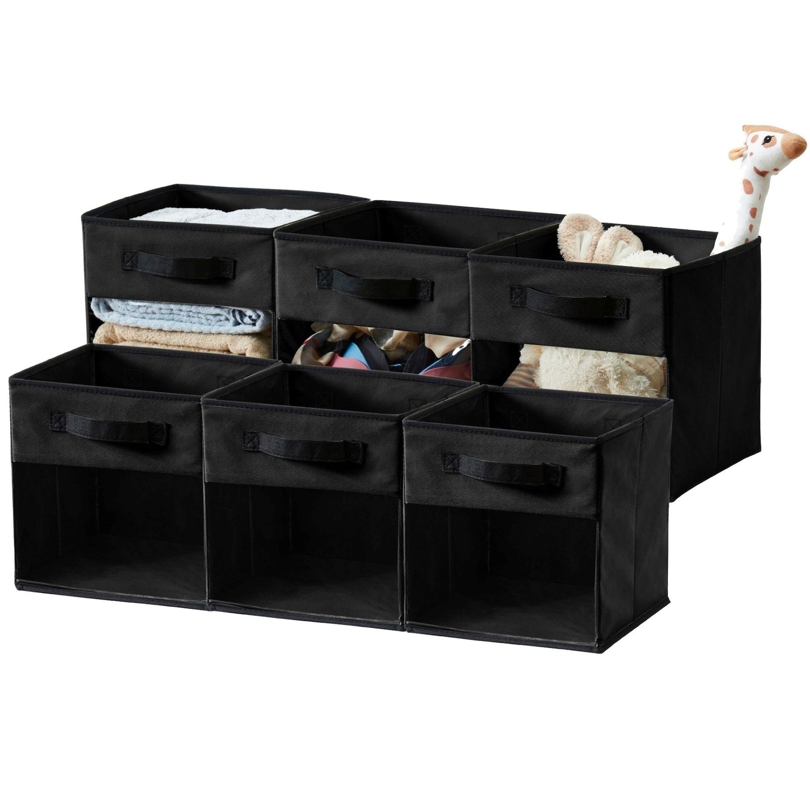 Collapsible Transparent Front Cube, 11-in, 6-pk, Black M2F9 - product image 2
