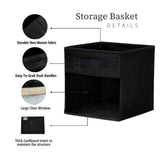 Collapsible Transparent Front Cube, 11-in, 6-pk, Black F5I2 - product image 3