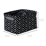 Large Water Resistant Storage Bin, 15-in x 11-in x 9.5-in, 6-pk, White Pattern F2P4 - product image 3