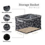 Large Water Resistant Storage Bin, 15-in x 11-in x 9.5-in, 6-pk, White Pattern F2P4 - product image 4