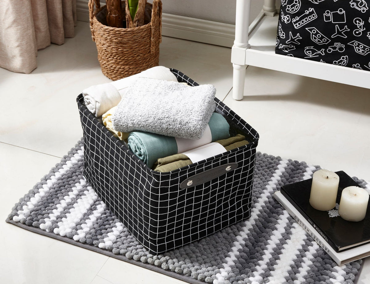 Large Water Resistant Storage Bin, 15-in x 11-in x 9.5-in, 6-pk, White Pattern K2K3 - product image 5