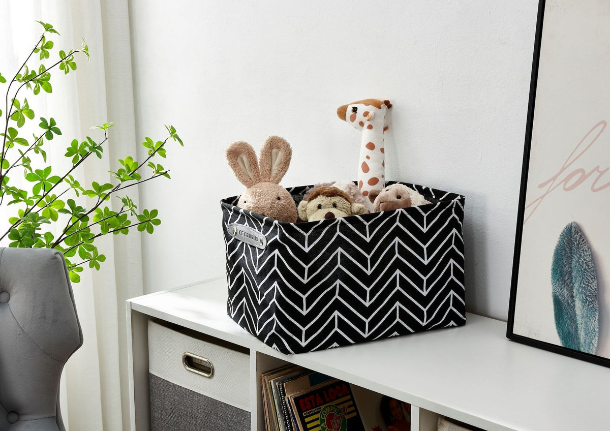 Large Water Resistant Storage Bin, 15-in x 11-in x 9.5-in, 6-pk, White Pattern F2P4 - product image 7