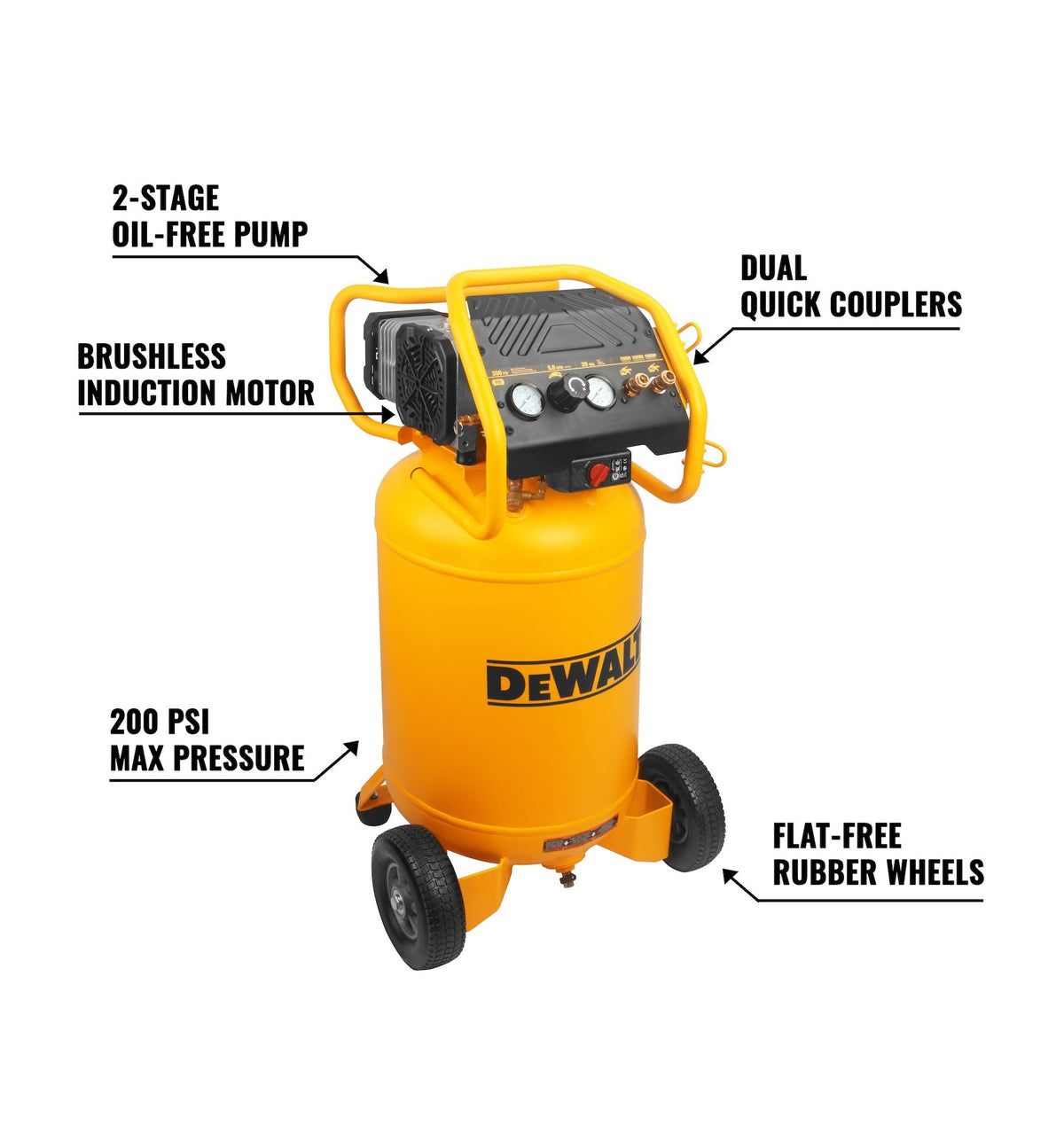 20-Gallon 2-Stage XTREME Quiet Oil-Free Compressor, 200 PSI W2U6 - product image 2