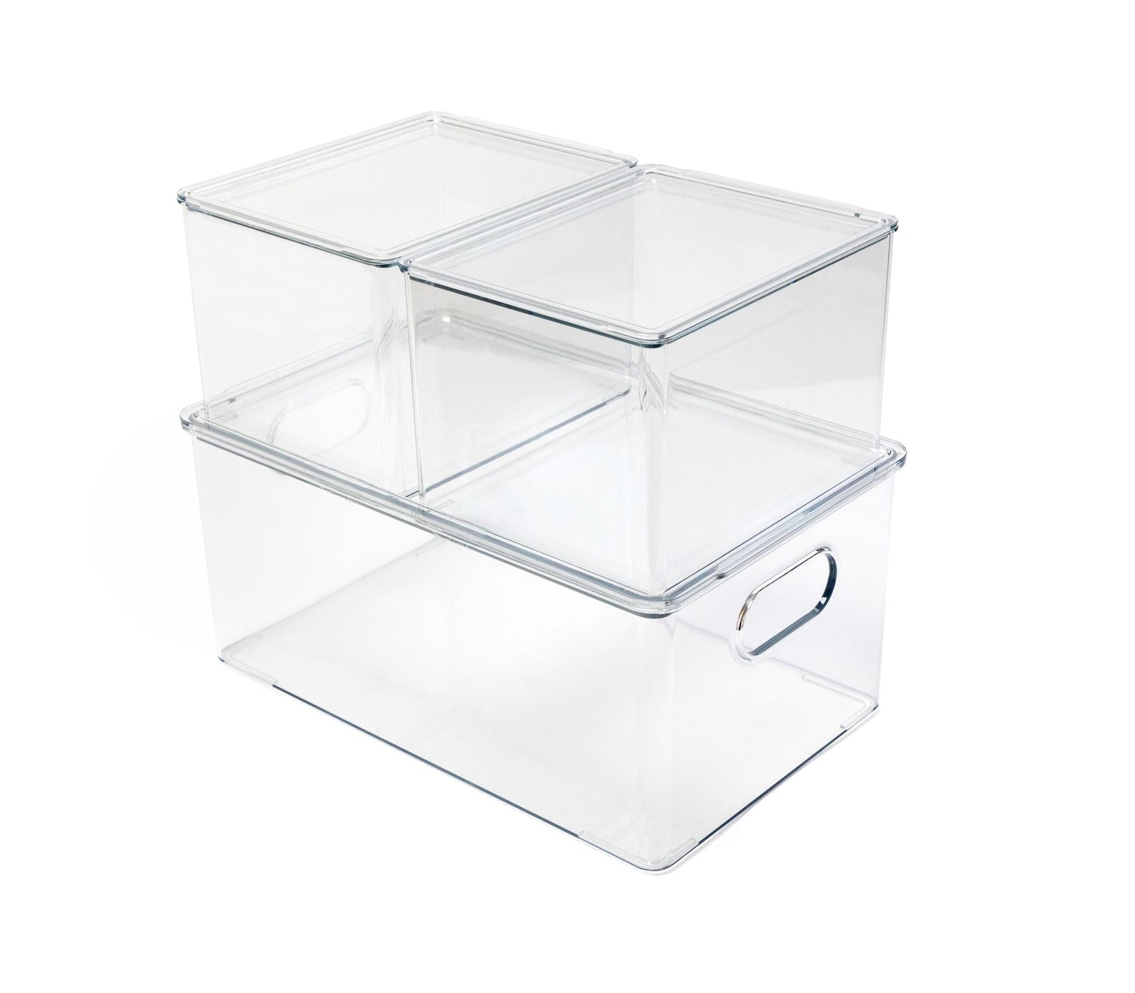 Clear Storage Bin Set, 3-pc J7C0 - product image 1
