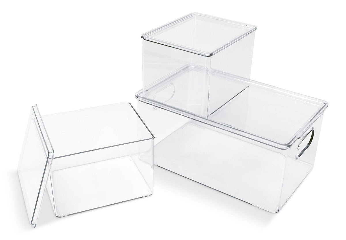 Clear Storage Bin Set, 3-pc J7C0 - product image 2