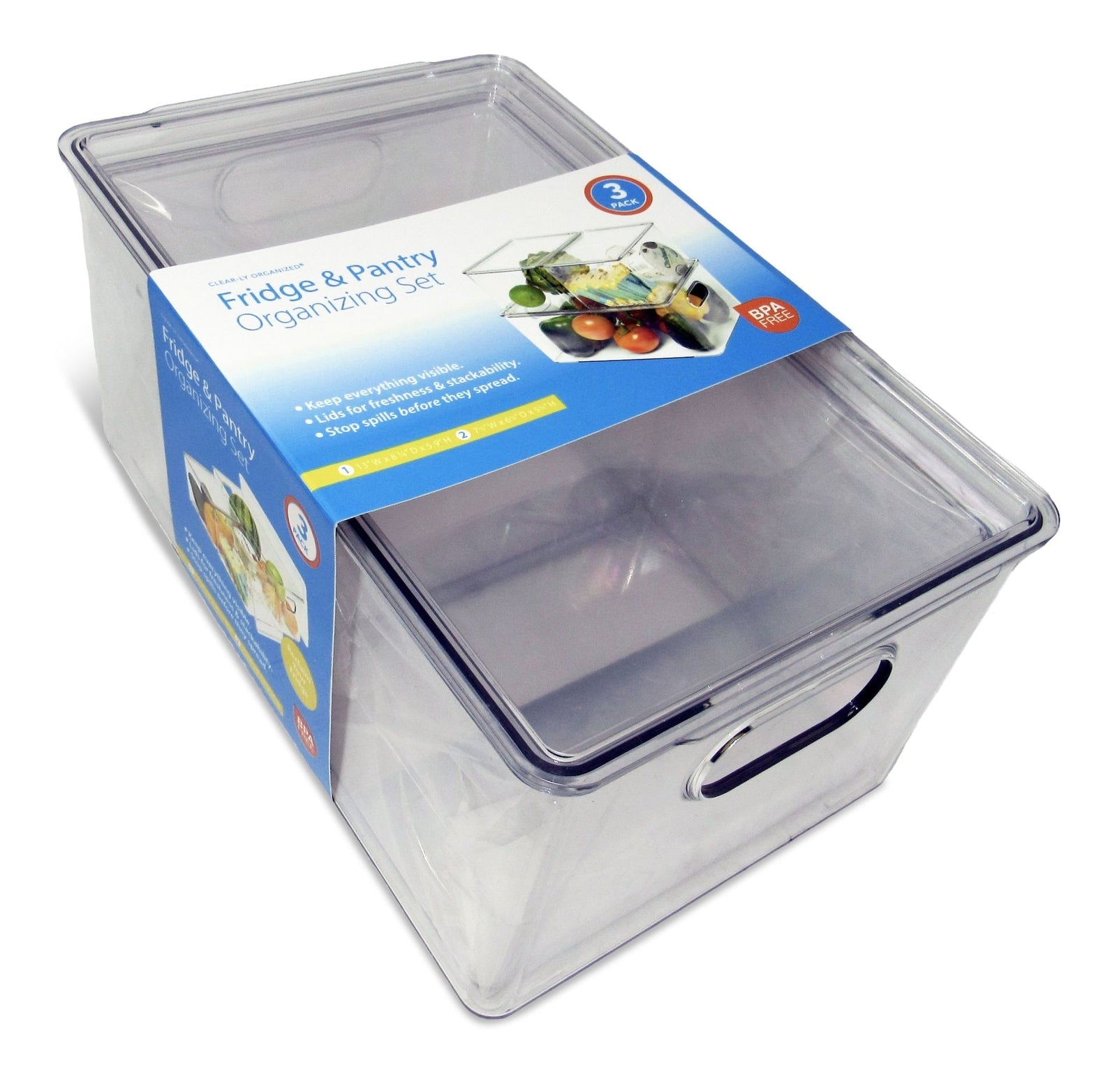 Clear Storage Bin Set, 3-pc J7C0 - product image 3