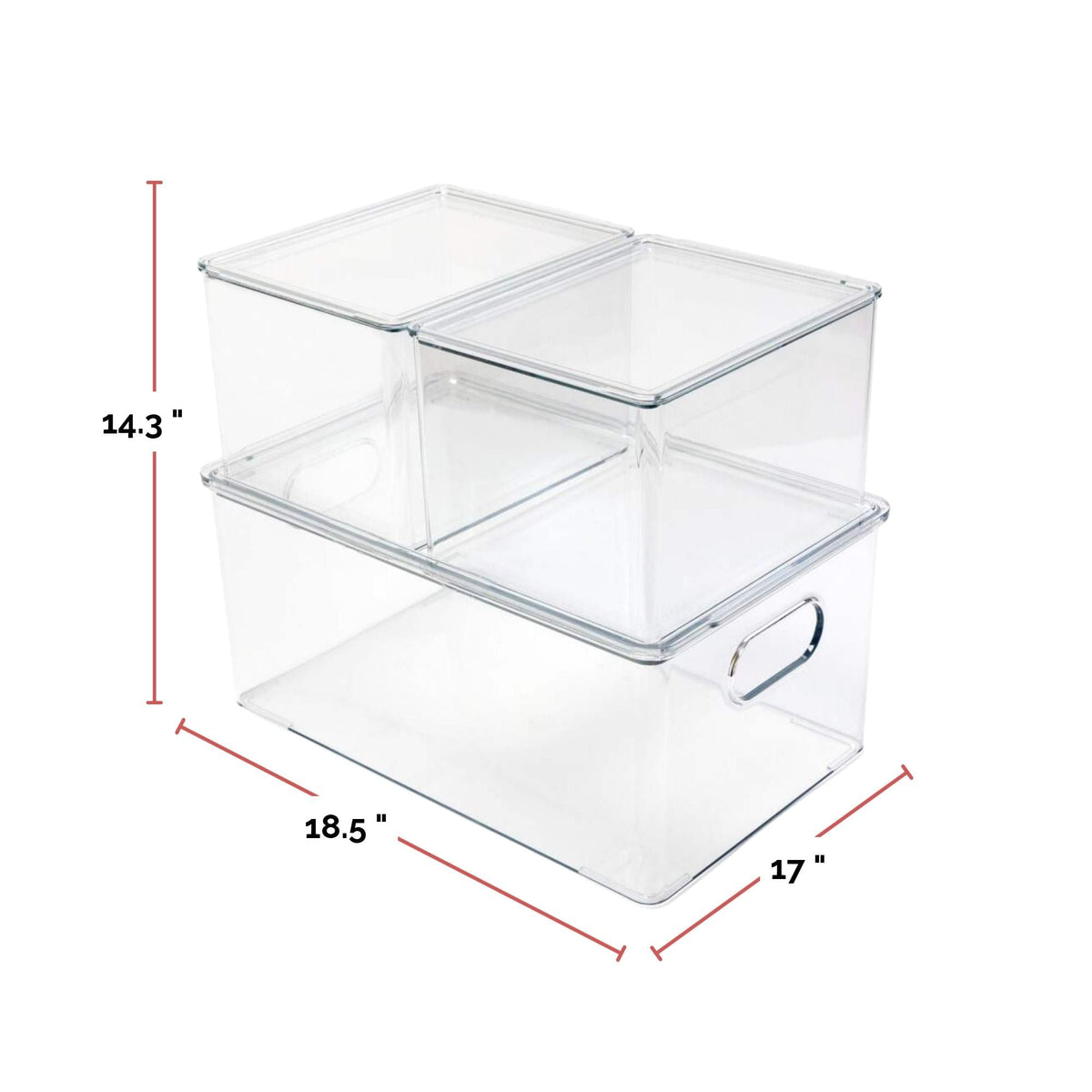 Clear Storage Bin Set, 3-pc J7C0 - product image 6