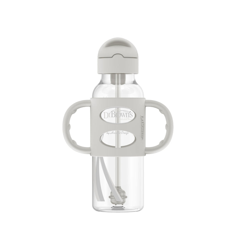 Milestones Narrow Sippy Straw Bottle with Handles, 8-oz W7A3