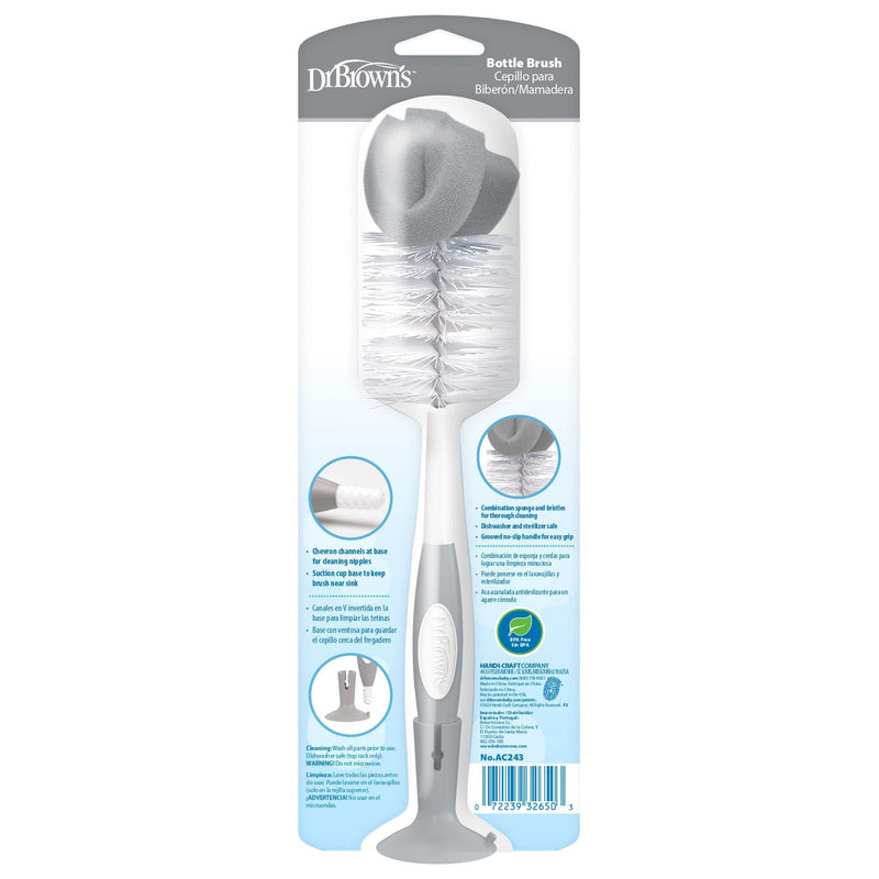 Soft Touch Bottle Brush, Grey U4K5