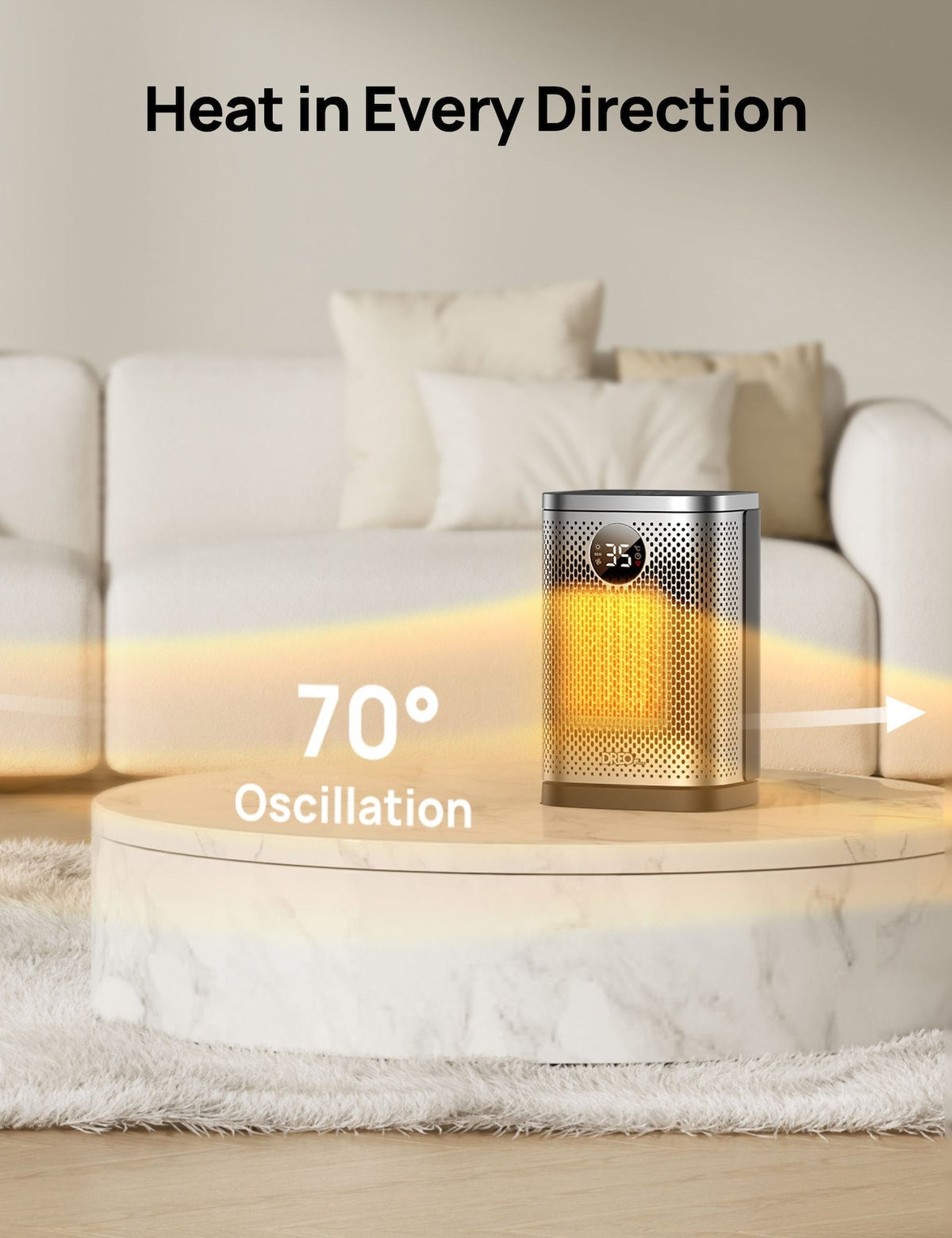 Home 1500W Portable Indoor PTC Ceramic Space Heater F1B1 - product image 6
