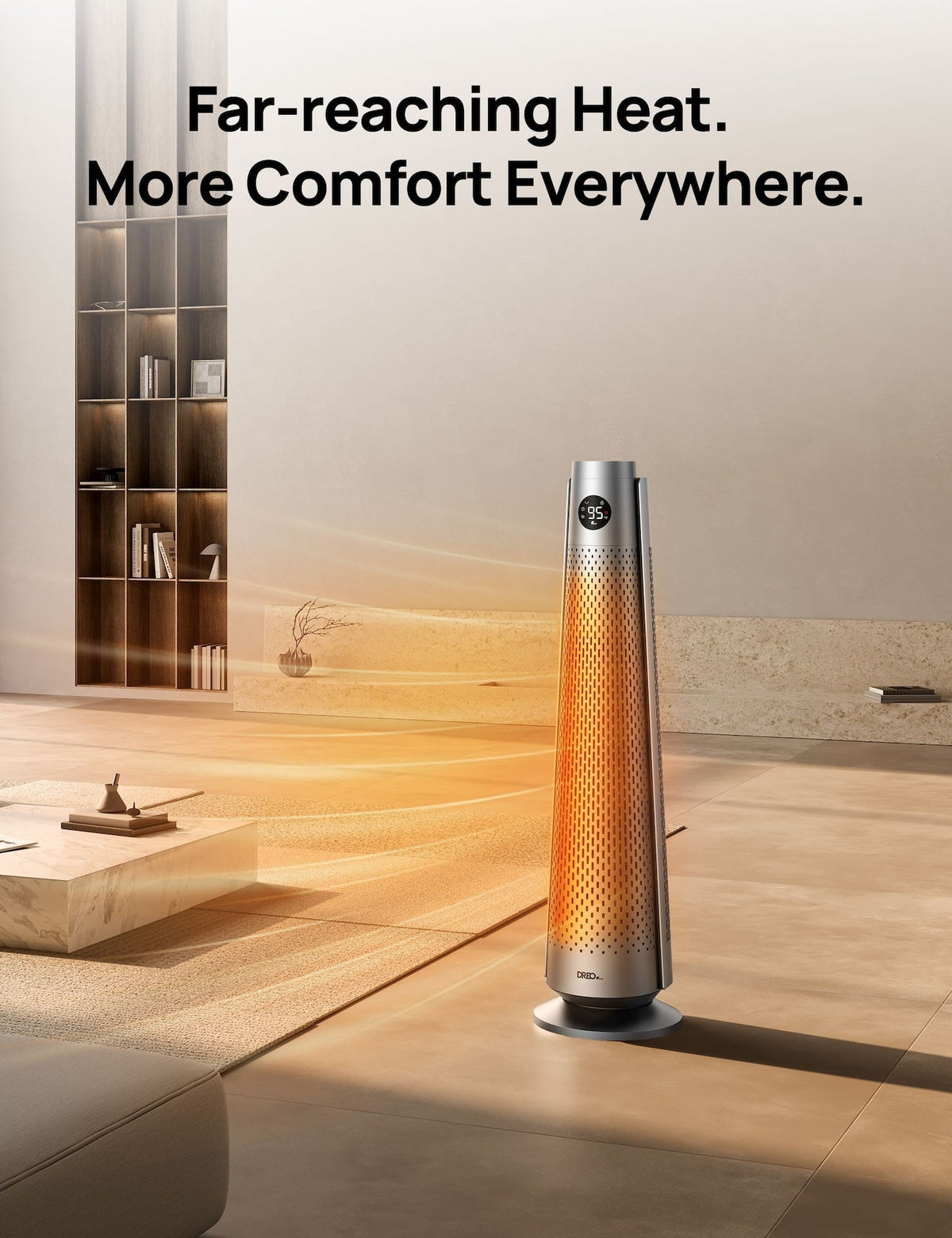 Home Large Room Space Heater with Adjustable Thermostat, 30-in H2N0 - product image 8
