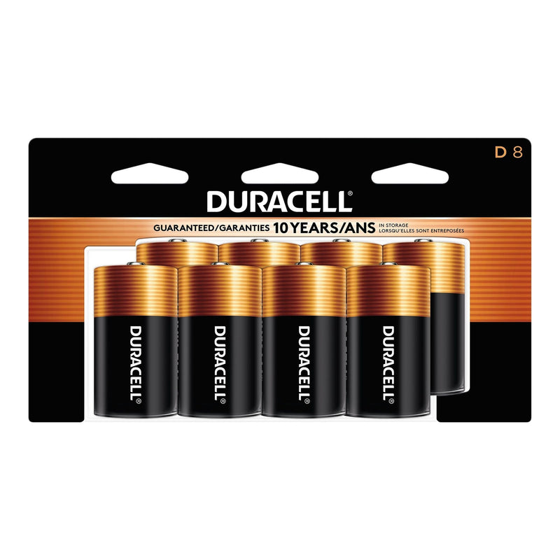 Coppertop D Alkaline Batteries, All Purpose, 8-pk Y3K3