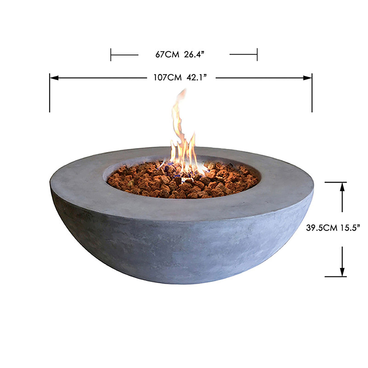 Lunar Bowl Liquid Propane, Light Grey C3S4 - product image 4