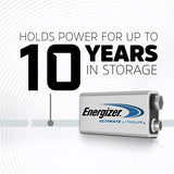 2-pk 9V / 9 Volt Lithium Batteries, EZ Turn Lock, PowerSeal C3K8 - product image 3