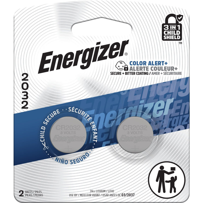 2-pk CR2032 3V / 3 Volt Lithium Coin Cell Batteries, Long Lasting H7U7