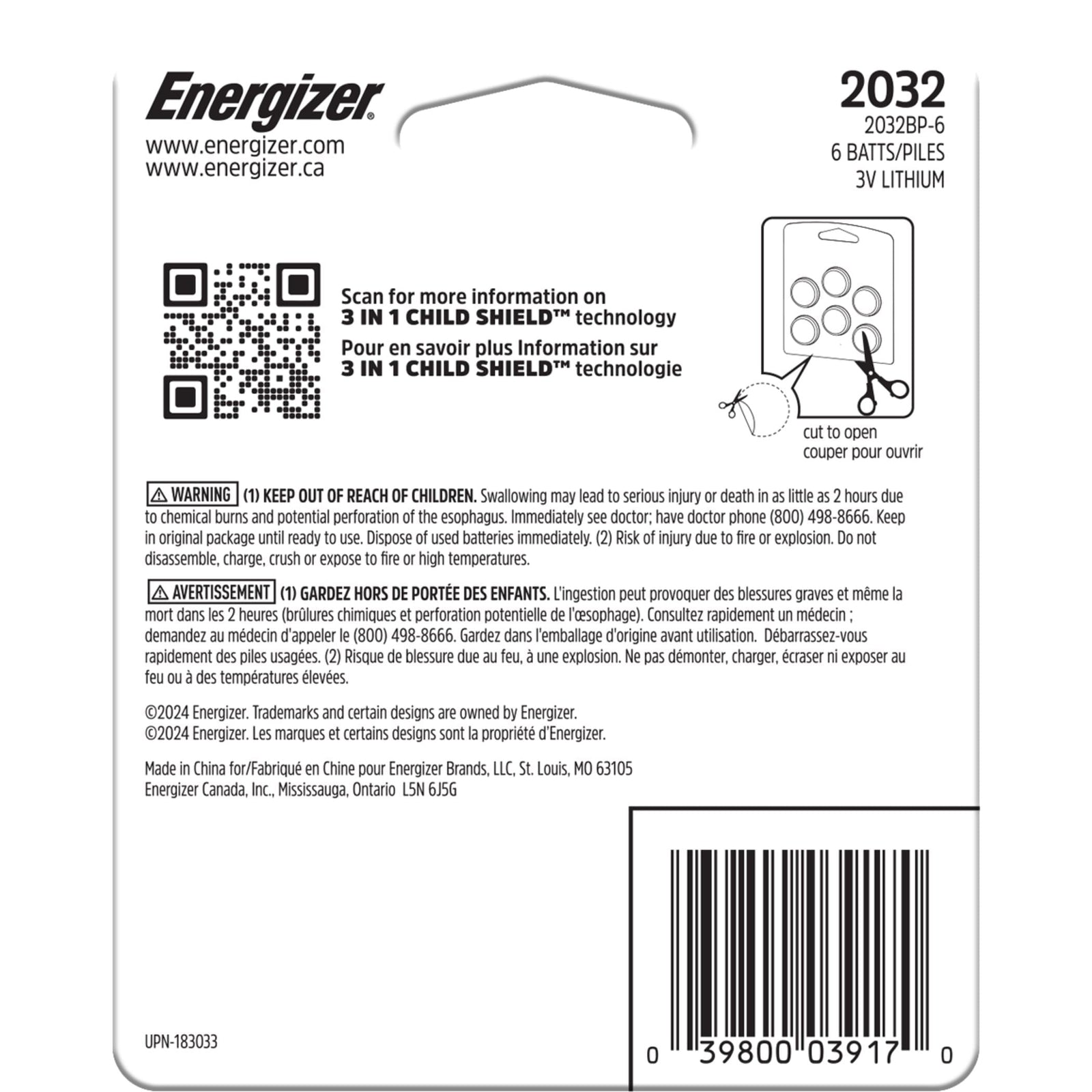 6-pk CR2032 3V / 3 Volt Lithium Coin Cell Batteries, Long Lasting C5E2 - product image 3