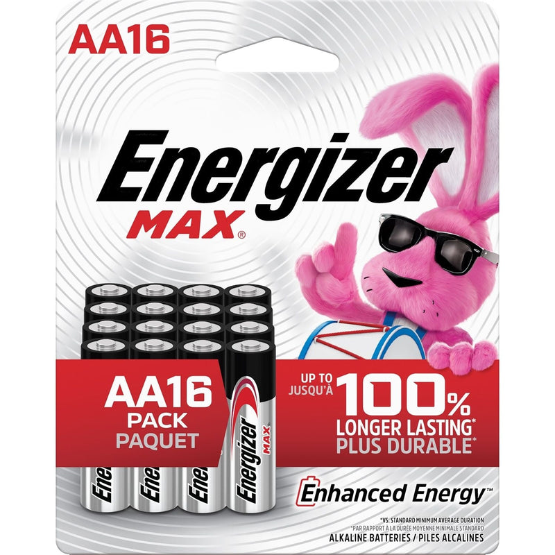 Max 16-pk AA Alkaline Batteries, Long Lasting, All Purpose S3Q7