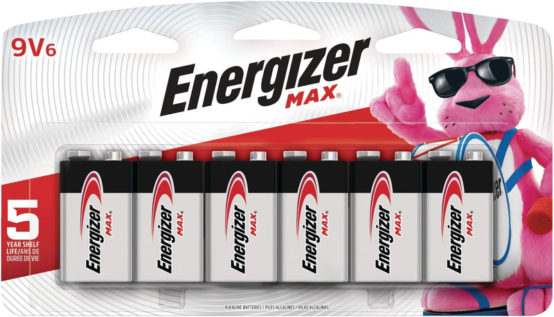 Max 6-pk 9V / 9 Volt Alkaline Batteries, Long Lasting, All Purpose Y3P3