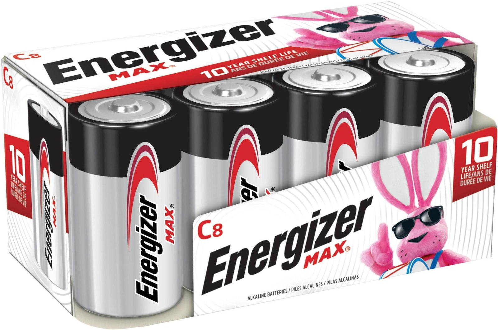 Max C Batteries, Long Lasting, All Purpose, Alkaline, 8-pk O4P3 - product image 1