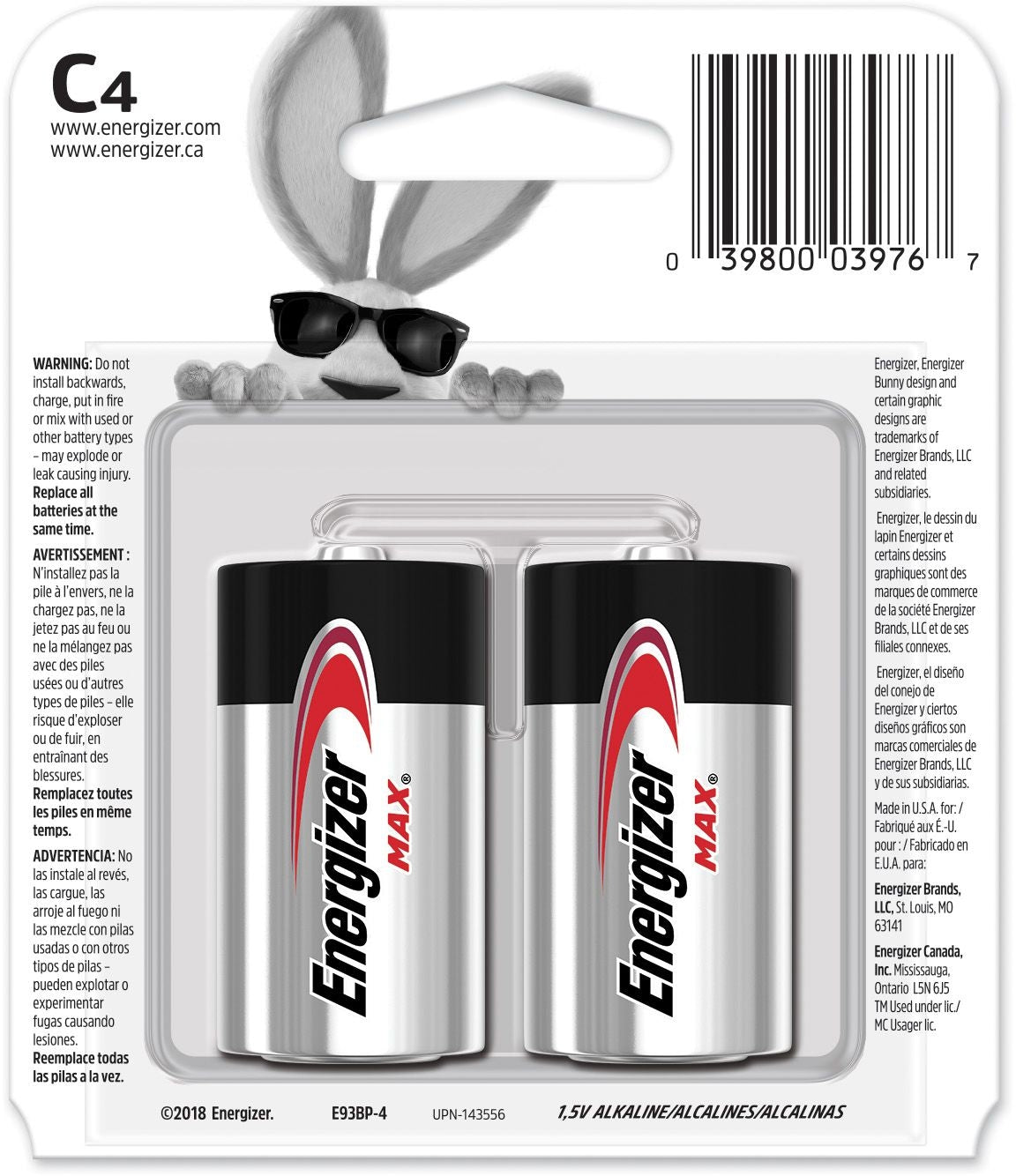 Max4-pk C Alkaline Batteries, Long Lasting, All Purpose I2N6 - product image 2