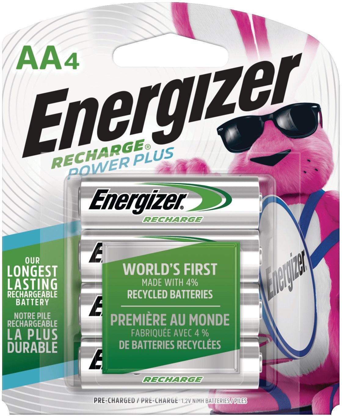 NH15BP-4 AA 2300 mAh NiMH Rechargeable Batteries, Pre-Charged, All Purpose, 4-pk Z5A1 - product image 1