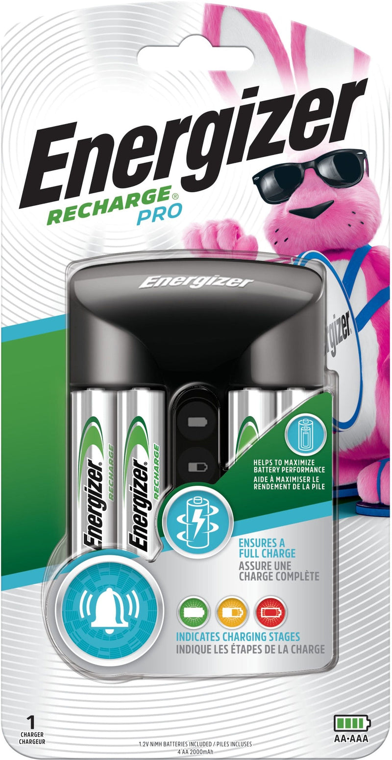 Recharge Pro CHPROWB4 AA /AAA Rechargeable Battery Charger with 4 AA NiMH Batteries W1E3