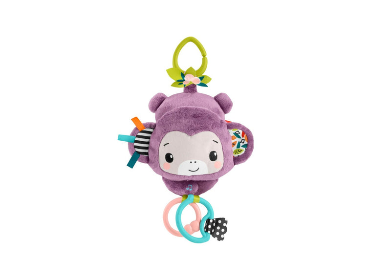 Sing n Go Purple Monkey Plush Baby Stroller Sensory Toy For Newborns I2P9