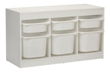 6-Bin Stackable Pull Out Organizer, White K0B6 - product image 1
