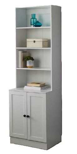 Bookcase Cabinet, White N9P4