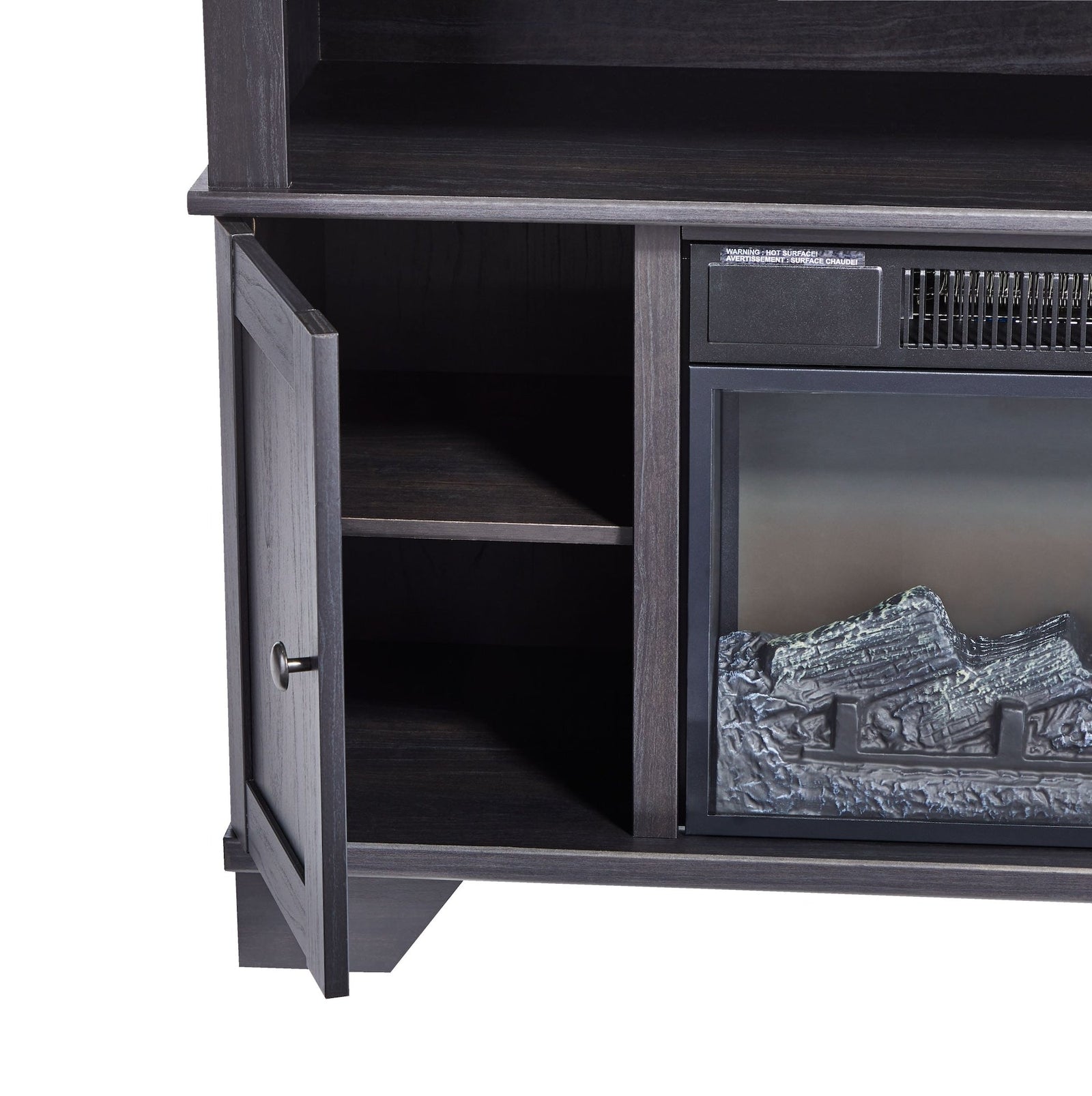 Hamilton Electric Fireplace TV Stand, 44.5-in, 1500W, Brown Cappucino T3U3 - product image 5
