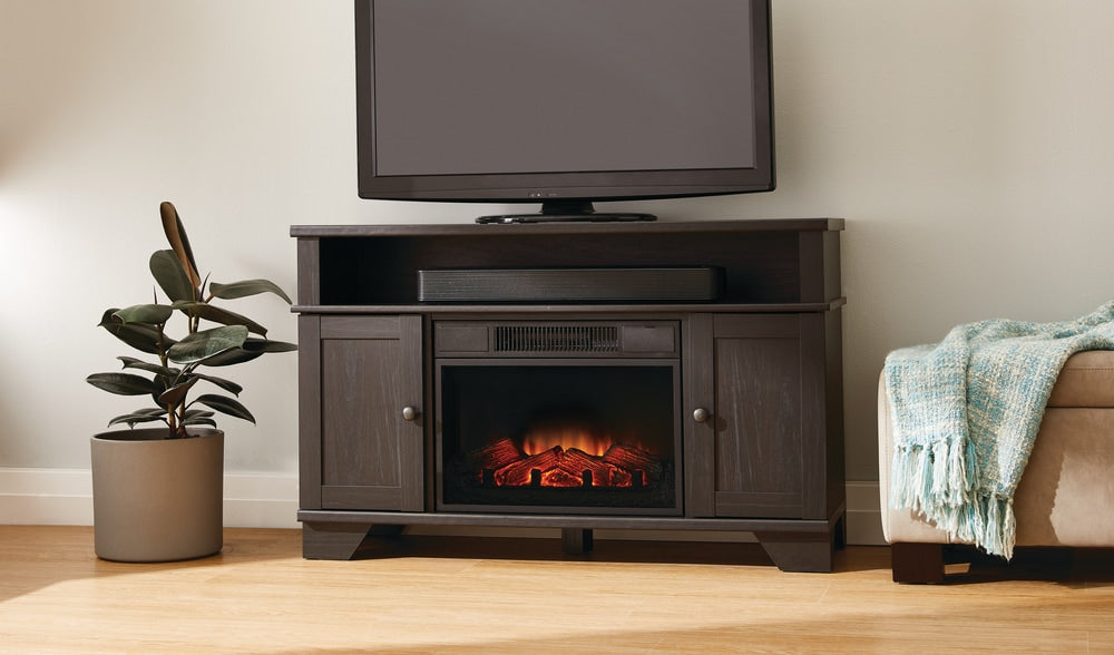 Hamilton Electric Fireplace TV Stand, 44.5-in, 1500W, Brown Cappucino T3U3 - product image 8