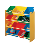 Kids 12-Bin Bedroom/Playroom Toy Storage Organizer, Yellow N9B2 - product image 2