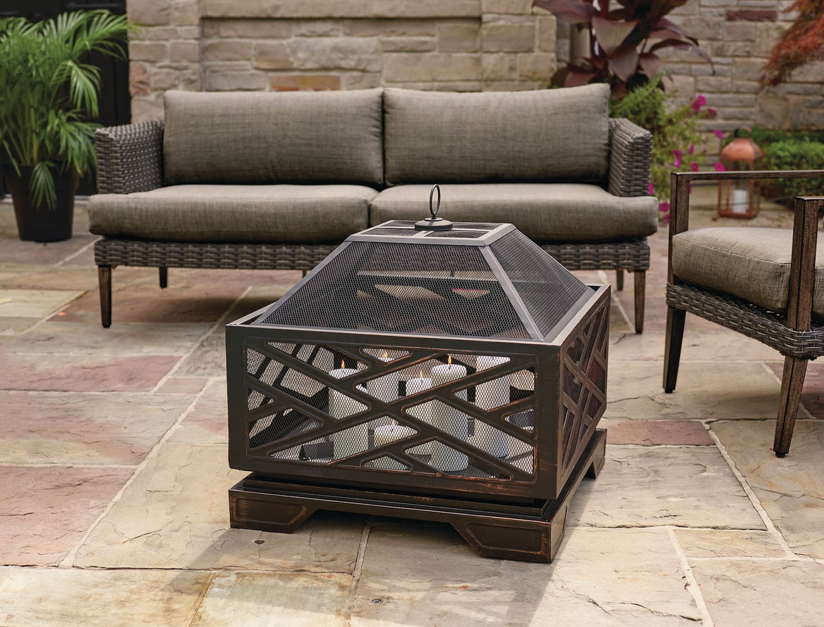 Lawrence Steel Outdoor Wood Burning Fire Pit with Fireplace Poker, 25 x 25 x 26-in O4H4 - product image 7