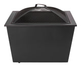 Lyall Square Outdoor Wood Firepit, 20-in, Black P6N7 - product image 1