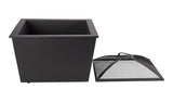 Lyall Square Outdoor Wood Firepit, 20-in, Black J6Y3 - product image 2