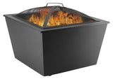 Lyall Square Outdoor Wood Firepit, 20-in, Black J6Y3 - product image 4