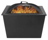 Lyall Square Outdoor Wood Firepit, 20-in, Black J6Y3 - product image 5