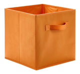 Orange Fabric Foldable Storage Cube Drawers, 10.5x11-in P0T3 - product image 1