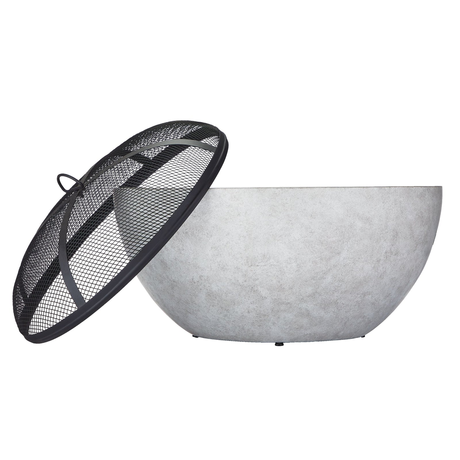Outdoor Round Steel Wood Burning Firepit with Spark Screen, 24-in F3A7 - product image 4