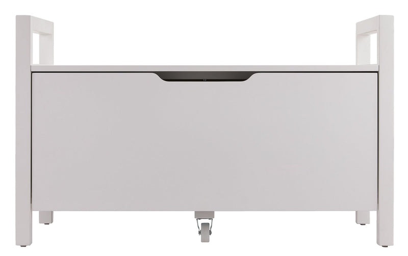 Pull-Out Storage Bench with Cut-out Handles, 36 x 17 x 22-in, White M5F5