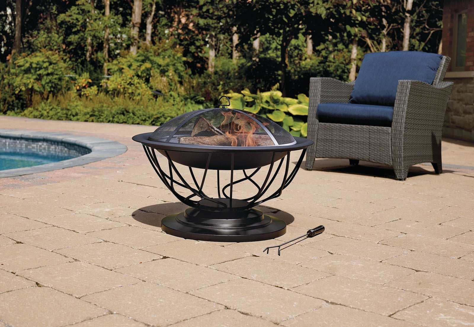 Savona Round Wood-Burning Outdoor Fire Bowl/Fire Pit, 29.5 x 20-in I6A7 - product image 6