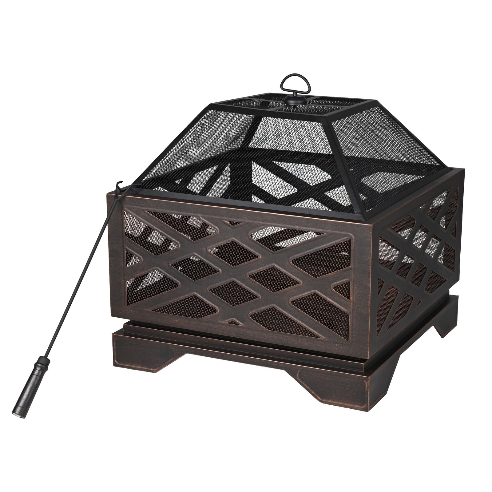 Square Heavy Duty Patio Fire Bowl/Fire Pit Cover, 31 x 31 x 24-in Z0R5 - product image 1
