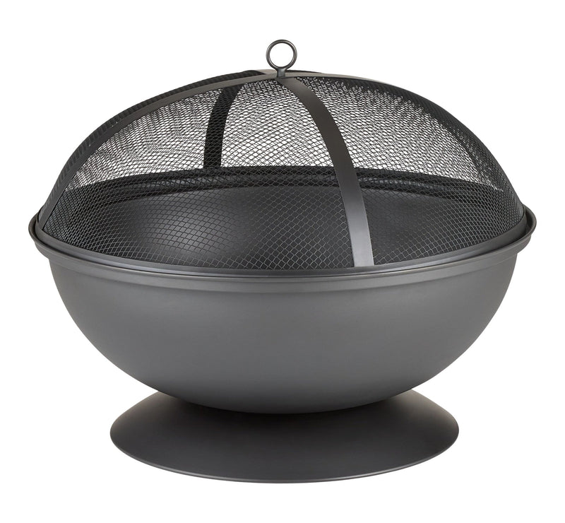 Steel Round Wood Burning Fire Pit/Fireplace, Rust-Resistant, 25-in E5F6